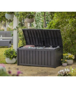 Keter Aufbewahrungsbox Glenwood, 390 Liter, Ca. B128/H61/T65 Cm -Optimal Gartenmöbel Geschäft 2190270 WE MO002 KeterAufbewahrungsbox