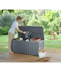 Keter Aufbewahrungsbox Glenwood, 390 Liter, Ca. B128/H61/T65 Cm -Optimal Gartenmöbel Geschäft 2190270 WE MO 003 KeterAufbewahrungsbox