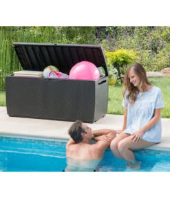 Keter Aufbewahrungsbox Capri, 305 Liter, Ca. B123/H57/T53,5 Cm -Optimal Gartenmöbel Geschäft 2190700 WE MO 003 KeterAufbewahrungsbox