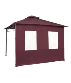 Tepro Seitenteilset Für Gartenpavillon Lehua Und Waya -Optimal Gartenmöbel Geschäft 2191054 WE FS 003 SeitenteilsetLehuaWayaburgund 1