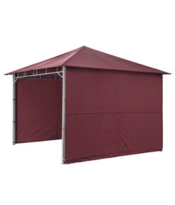 Tepro Seitenteilset Für Gartenpavillon Lehua Und Waya -Optimal Gartenmöbel Geschäft 2191054 WE FS 006 SeitenteilsetLehuaWayaburgund 1