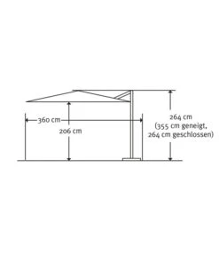 Schneider Ampelschirm Rhodos Twist, Quadratisch, Ca. B300/T300 Cm -Optimal Gartenmöbel Geschäft 2451953 WE FS 003 RhodosTwistBordeaux