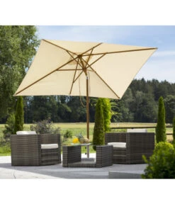Schneider Classics Sonnenschirm Malaga, Rechteckig, Ca. B300/T200 Cm -Optimal Gartenmöbel Geschäft 2452308 WE MO 001 Malaga200x300