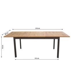 Dehner Teak-Ausziehtisch Colmar, Ca. B152-210/H76/T89 Cm -Optimal Gartenmöbel Geschäft 2785608 WE DE 001 GartenmoebelsetTischColmar