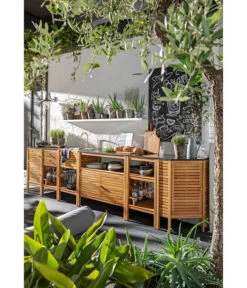 Dehner Schrank Southampton, 100 X 50 X 90 Cm -Optimal Gartenmöbel Geschäft 2806644 WE MO 001 OutdoorkuecheSouthampton 1