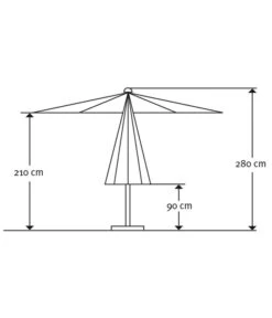 Schneider Premium Sonnenschirm Monaco, Granitgrau, Rund, Ca. Ø350 Cm -Optimal Gartenmöbel Geschäft 2887974 WE DE 005 SChirmMonaco350Granitgrau