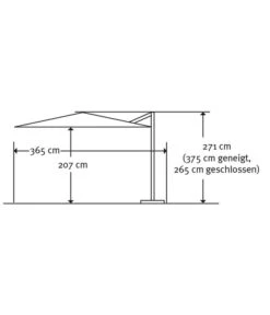 Schneider Premium Ampelschirm Monaco, Granitgrau, Quadratisch, Ca. B300/T300 Cm -Optimal Gartenmöbel Geschäft 2887982 WE DE 008 SchirmMOnaco300x300