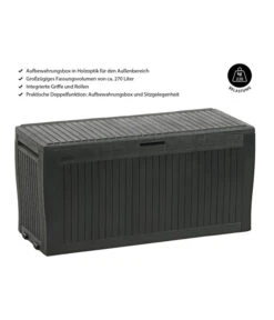 Keter Aufbewahrungsbox Comfy, 270 Liter, Ca. B116,7/H57/T44,7 Cm -Optimal Gartenmöbel Geschäft 3128733 WE IG 001 AufbewahrungsboxComfy270Liter