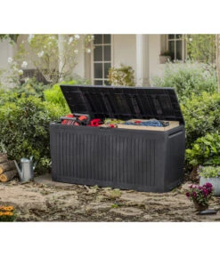 Keter Aufbewahrungsbox Comfy, 270 Liter, Ca. B116,7/H57/T44,7 Cm -Optimal Gartenmöbel Geschäft 3128733 WE MO 002 KeterAufbewahrungsbox