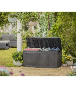 Keter Aufbewahrungsbox Comfy, 270 Liter, Ca. B116,7/H57/T44,7 Cm -Optimal Gartenmöbel Geschäft 3128733 WE MO 003 KeterAufbewahrungsbox