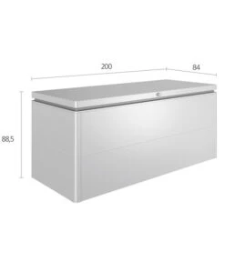 Biohort LoungeBox 200 -Optimal Gartenmöbel Geschäft 3180866 WE DE 001 BiohortLoungeBoxGr200silberSkizze