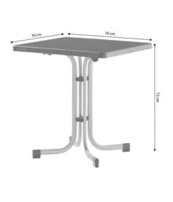 Sieger Boulevard-Klapptisch Mecalit®-PRO, Ca. B70/H72/T70 Cm -Optimal Gartenmöbel Geschäft 3885589 WE BG 001 SiegerKlapptischKlapptischGraphit70X70