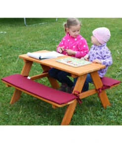 Habau Kinder Picknickbank, 89 X 79 X 50 Cm -Optimal Gartenmöbel Geschäft 4031092 WE MO 002 Kinderpicknickbank