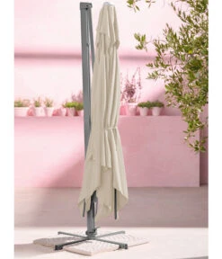 Dehner Ampelschirm Zypern, Quadratisch, Ca. B300/T300 Cm -Optimal Gartenmöbel Geschäft 4055109 WE MO 002 AmpelschirmZypernCremeNeu