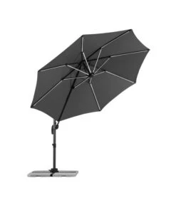 Schneider Schirm Rhodos Blacklight, Rund, Ca. Ø300 Cm -Optimal Gartenmöbel Geschäft 4076485 WE FS 004 RhodosBlacklight