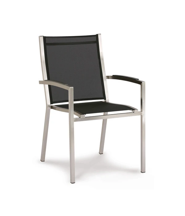 Best Stapelsessel Marbella, 57x64x93 Cm, Edelstahl, Schwarz 3 Best Stapelsessel Marbella, 57x64x93 Cm, Edelstahl, Schwarz