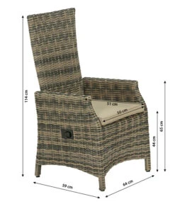 Dehner Geflechtsessel Siena, Braun Meliert -Optimal Gartenmöbel Geschäft 4209961 WE BG 001 GeflechtsesselSiena