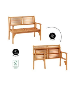 Dehner Klappbank Douglas, 2-Sitzer -Optimal Gartenmöbel Geschäft 4216784 WE IG FS 001 DehnerKlappbankDouglas2Sitzer