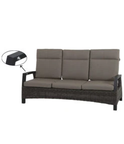 Siena Garden Bank Corido, 103 X 206 X 87 Cm -Optimal Gartenmöbel Geschäft 4330429 WE DE 016 Sofacorido3ercharcoal