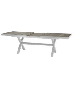Siena Garden Ausziehtisch Sincro, Hellgrau, Ca. B200-260/H77/T100 Cm -Optimal Gartenmöbel Geschäft 4331245 WE DE 009 Ausziehtischsincroweiss