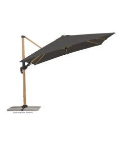 Schneider Ampelschirm Rhodos Twist Woody, Anthrazit, Rechteckig, Ca. B300/T360 Cm -Optimal Gartenmöbel Geschäft 4355640 WE FS 003 RhodosTwistWoody