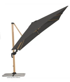 Schneider Ampelschirm Rhodos Twist Woody, Anthrazit, Rechteckig, Ca. B300/T360 Cm -Optimal Gartenmöbel Geschäft 4355640 WE FS 004 RhodosTwistWoody