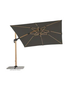 Schneider Ampelschirm Rhodos Twist Woody, Anthrazit, Rechteckig, Ca. B300/T360 Cm -Optimal Gartenmöbel Geschäft 4355640 WE FS 005 RhodosTwistWoody
