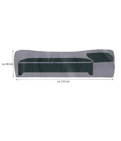 Dehner Abdeckhaube Für Liegen, 75x40x210 Cm, Grau -Optimal Gartenmöbel Geschäft 4411203 WE BG 001 AbdeckhaubefuerLiege