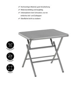 Dehner Klapptisch Chicago, Eckig -Optimal Gartenmöbel Geschäft 4422382 WE IG 001 CHICAGOKLAPPTISCH80x80