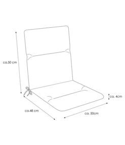 KETTtex Niederlehnerpolster Turin, Ca. B100/H4/T50 Cm -Optimal Gartenmöbel Geschäft 4448973 WE FS 004 Turin