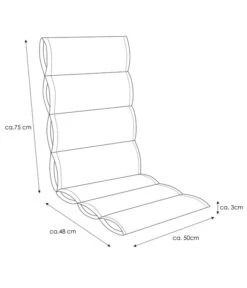 KETTtex Hochlehnerpolster Kiruna, Ca. B123/H3/T50 Cm -Optimal Gartenmöbel Geschäft 4448981 WE FS 004 Kiruna