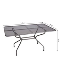 Royal Garden Streckmetall-Gartentisch, Ca. B145/H74/T90 Cm -Optimal Gartenmöbel Geschäft 5312822 WE BG 001 MwhStreckmetallGartentischStreckmetallTisch145X90cmERaug
