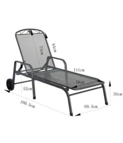 MWH Gartenliege Savoy, Ca. B81/H52/T187 Cm -Optimal Gartenmöbel Geschäft 5312897 WE BG 001 MWHLiegeSavoy
