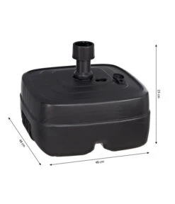 Kunststoff-Schirmständer Mit Rollen, Anthrazit, 45 Liter -Optimal Gartenmöbel Geschäft 5347992 WE BG 001 SchneiderKunststoffSchirmstaenderPvcStaender45LAnthraz