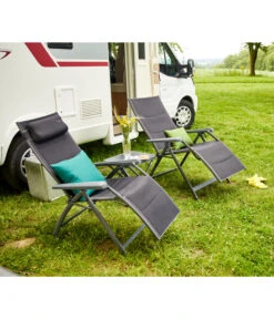 Siena Garden Camping Relaxstuhl Premium, Anthrazit -Optimal Gartenmöbel Geschäft 6603021 WE MO 001 SienaGardenCampingRelaxstuhl PremiumAnthrazit