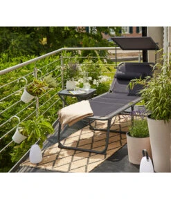 Siena Garden Campingliege Premium, Anthrazit, Ca. B69/H43/T200 Cm -Optimal Gartenmöbel Geschäft 6603047 WE MO 001 SienaGardenCampingliegePremiumAnthrazit