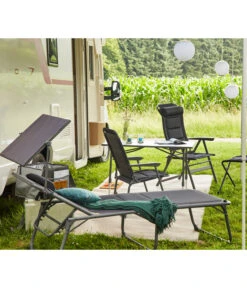 Siena Garden Campingliege Premium, Anthrazit, Ca. B69/H43/T200 Cm -Optimal Gartenmöbel Geschäft 6603047 WE MO 002 SienaGardenCampingliegePremiumAnthrazit