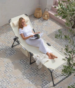 Dehner Gartenliege Mallorca, Ca. B71/H106/T227 Cm -Optimal Gartenmöbel Geschäft 6635163 WE MO 001 LiegeMallorcaVanilla