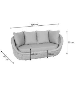 Dehner Lounge Bari, 2-teilig -Optimal Gartenmöbel Geschäft 6657381 WE BG 001 DehnerLoungeBari