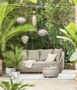 Dehner Lounge Bari, 2-teilig -Optimal Gartenmöbel Geschäft 6657381 WE MO 001 DehnerLoungesofaBari