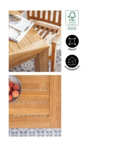 Dehner Teaktisch Havanna, Ca. B90/H75/T90 Cm -Optimal Gartenmöbel Geschäft 6657415 WE IG 001 GruppeHavanna04