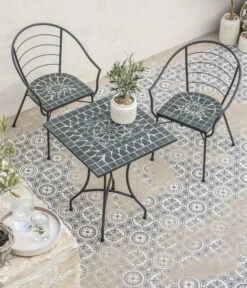 Dehner Mosaiktisch Madeleine, Eckig -Optimal Gartenmöbel Geschäft 6666549 WE MO 001 DehnerMosaiktischMadeleineeckigklein