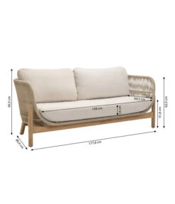 Dehner Sofa Portofino, 2-Sitzer -Optimal Gartenmöbel Geschäft 6667901 WE BG 001 DehnerSofaPortofino
