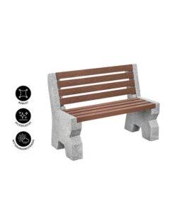 Dehner Granit-Gartenbank, 2-Sitzer, Ca. B114/H75/T52 Cm -Optimal Gartenmöbel Geschäft 6692065 WE IG 001 DehnerGranitGartenbank