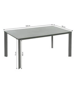 Dehner Gartentisch Nancy, Ca. B160/H75/T90 Cm -Optimal Gartenmöbel Geschäft 6701734 WE BG 001 TischNancy