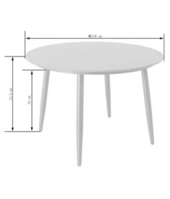 Dehner Tisch Delphi, Ca. Ø110/H74,5 Cm -Optimal Gartenmöbel Geschäft 6702351 WE FS 004 TischDelphiNEu