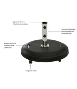 Dehner Betonschirmständer, 50 Kg -Optimal Gartenmöbel Geschäft 6703599 WE IG 001 Betonschirmstaender