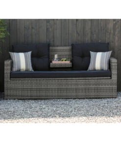 Dehner Flecht-Truhenbank Föhr, 3-Sitzer -Optimal Gartenmöbel Geschäft 6704795 WE MO 002 TruhenbankFoehrNeu