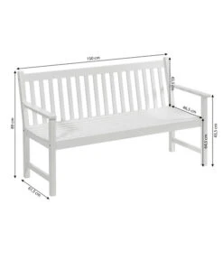 Dehner Bank Mykonos, 3-Sitzer -Optimal Gartenmöbel Geschäft 6713267 WE BG 001 BankMykonos3erWeiss