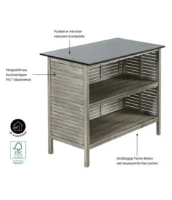 Dehner Bartisch Southampton, Ca. B115/H105/T65 Cm -Optimal Gartenmöbel Geschäft 6713390 WE IG 001 BarSouthamptonGrauNEU